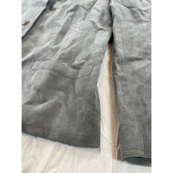 Abe Schrader Vintage 70s Gray Ultra Suede Blazer Jacket Size 8 Women’s ILGWU - Picture 5 of 10